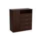 Cómoda Cajonera Mosconi Express 4 Cajones 1 Puerta Chocolate