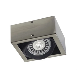 Plafon Box 1 Luz Lampara Ar111 Led Platil Cardanico Living