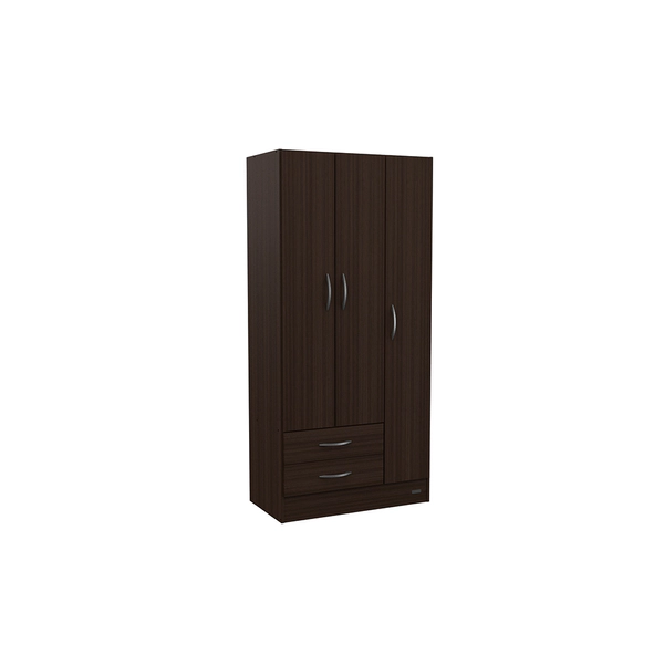 Placard Mosconi 2 Puertas 2 Cajones Choco 85x181 cm