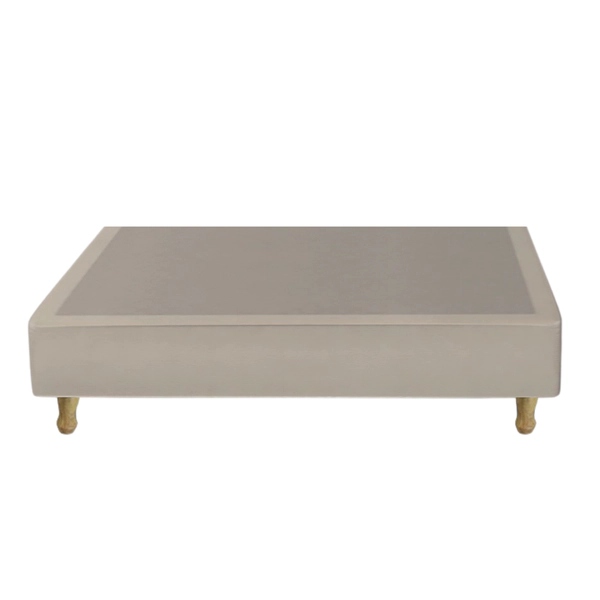 Sommier Ecocuero 140x190 tiza patas madera