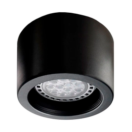 Aplique Plafon Redondo Monovolumen Frio 12W Negro