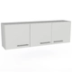 ALACENA ORLANDI BL 3021 BAHIA - BLANCO 3 PUERTAS 2 ESTANTES