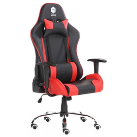 SILLA GAMER DOOKU KJ-D321T-BR (BLACK & RED) CUERO