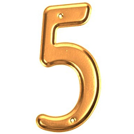 NUMERO 5 PARA DOMICILIO COLOR BRONCEADO SC