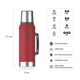 Termo Stanley 950ml Con Manija Y Tapón Cebador - Original - Rojo