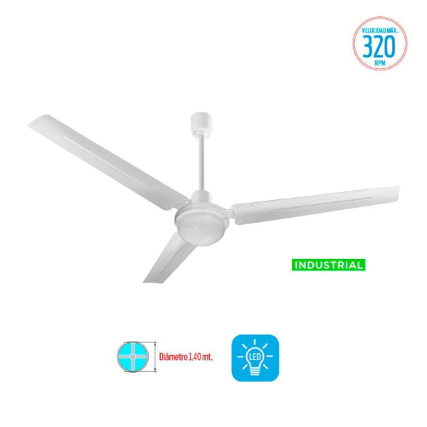 VENTILADOR DE TECHO LILIANA VTHI513 - 90W 3 ASPAS 5 VELOCIDADES