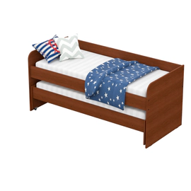 Cama Nido Doble 1 Plaza Mosconi Sin Carro Nature Infantil Tabaco