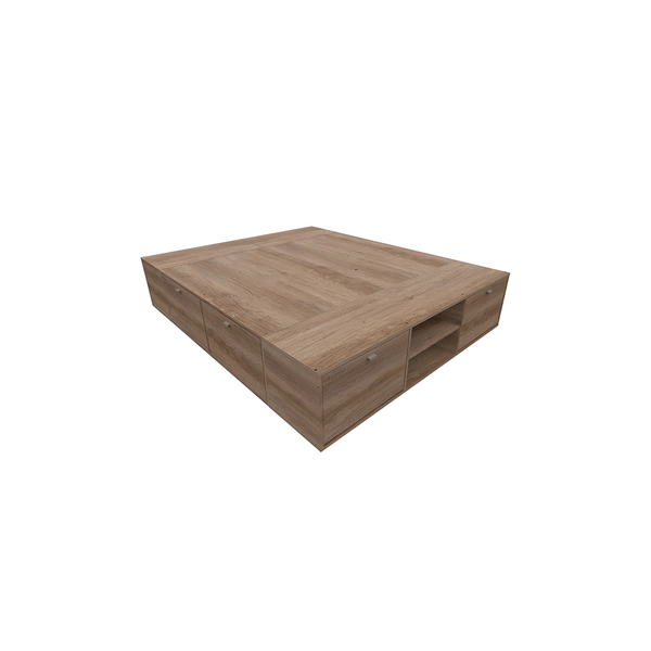 Cama Box 2 Plazas Queen Mosconi 160 x 200 Benethon Grei
