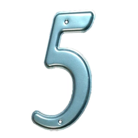 NUMERO 5 PARA DOMICILIO COLOR ALUMINIO SC