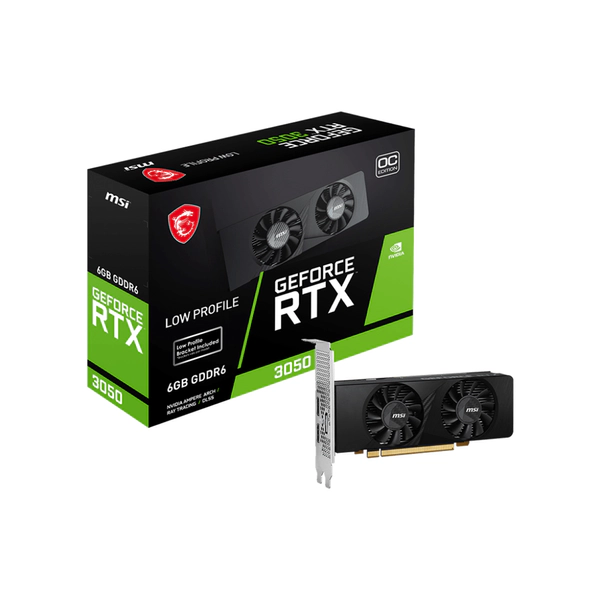 PLACA DE VIDEO GF MSI RTX 3050 LP OC 6GB GDDR6 96bit PCIE 4.0