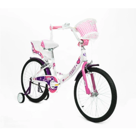Bicicleta de Paseo R20 Blanca con Rosa Gts
