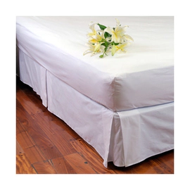 Cubresommier con tablas tela para sommier de 80x190 blanco