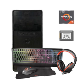 PC ARMADA GAMER AMD RYZEN 7 5700G 8GB SSD 240GB TECLADO MOUSE PAD AURICULAR
