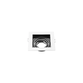 Spot Embutido Cuadrado Dicroica Cardan 1 Luz 100X100 Blanco