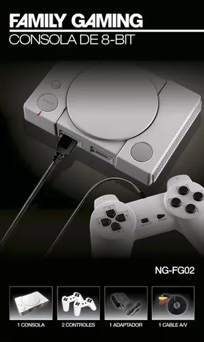Consola Retro 8 Bits Ng-fg02 + 2 Joystick + Juegos Av