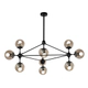 Araña Big Bang 10 Luces Vintage Negro