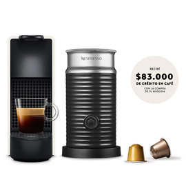 CAFETERA NESPRESSO ESSENZA MINI CAEROCCINO - BLANCA AERO 06LTS 19BAR AUTO OFF