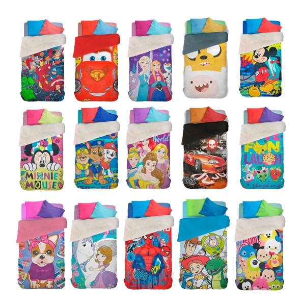Frazada Corderito Cars Minnie Lol Mickey Frozen Varios