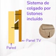 Rack Tv Flotante Hasta 60 Pulgadas Milan Pinot