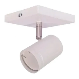 Aplique Base Techo 1 Luz Spot Cilindro Dicro Led Gu10 Blanco