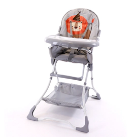 Silla De Comer Para Bebe Plegable Con Sistema De Tijera Marron