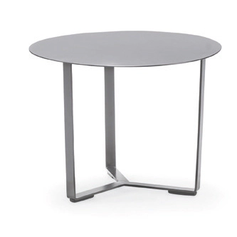 MESA AUXILIAR CEC REDONDA LOMA ESTUCTURA DE ALUMINIO COLOR GRIS 45x33cm (779803