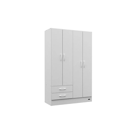 Placard Mosconi 4 Puertas 2 Cajones Blanco 113x181 cm