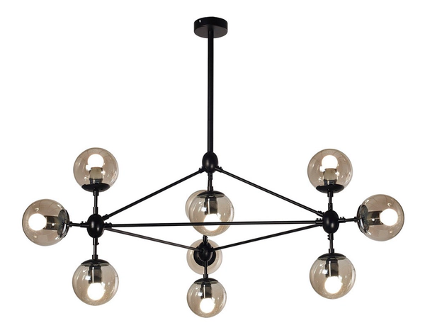 Araña Big Bang 10 Luces Vintage Negro