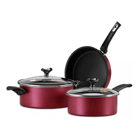 SET 5 PIEZAS MARMICOC -SABORES (CACEROLA CTAPA 24CM OLLA CTAPA 20CM SARTEN 24CM