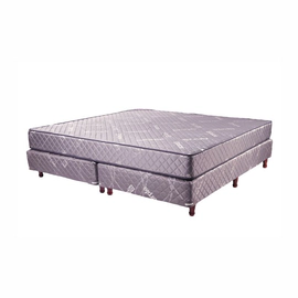 Sommier King Size 2x2 Y Colchón De Alta Densidad Firm Gris