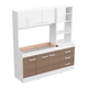 Combo Mueble Cocina Mosconi Sin Bacha Blanco Carvalho Mezzo