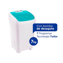 LAVARROPAS COLUMBIA SEMIAUTOMATICO LSC 7001- 7KG, CON DESAGOTE