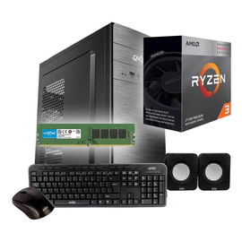 PC ARMADA GAMER AMD RYZEN 3 3200G 8GB SSD 240GB TECLADO MOUSE AURICULARES PAD