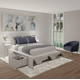 Cama PRO EMC 140 cm con 6 cajones y 2 zapateros Blanco