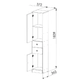 MULTIFUNCION ECO ORLANDI WE 726 PREMIUM - WENGUE 2 PUERTAS 2 CAJONES 1 ESTANTE