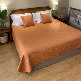 Cubrecama Quilt Brescia 2 1/2 plazas Urban Caramelo