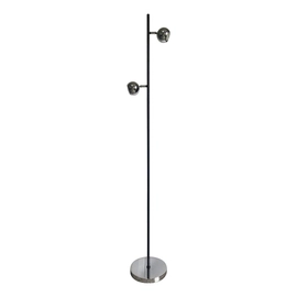 Lampara De Pie Venus 2Xgu10  Cromo + Negro