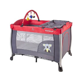 Practicuna De Aluminio Ashley Super Liviana Rainbow Gris Rojo