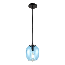 Colgante Astrid Cristal E27 150X200Mm  Celeste