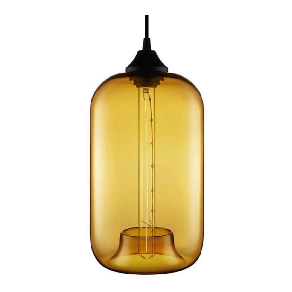 Colgante Vidrio Tomlin 180Mm Alto 300Mm Ambar