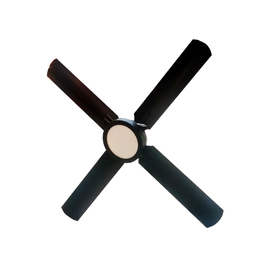 VENTILADOR NEGRO 4 PALAS CON PANEL LED 18W FRIO