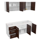 Combo Mueble Cocina Mosconi 1,60m Sin Bacha Blanco Chocolate