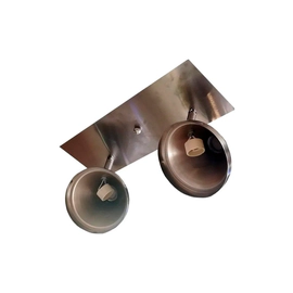 Aplique Pared Spot 2 Luces Oslo Cuadrado Plata