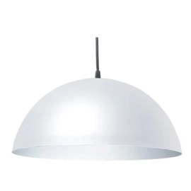 Colgante Bell06 Media Esfera 40Cm E27 Aluminio Blanco