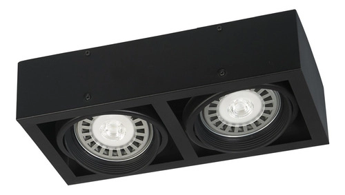 Aplique Plafon Box 2 Luces Cardanico Lampara Ar111 Led Gu10