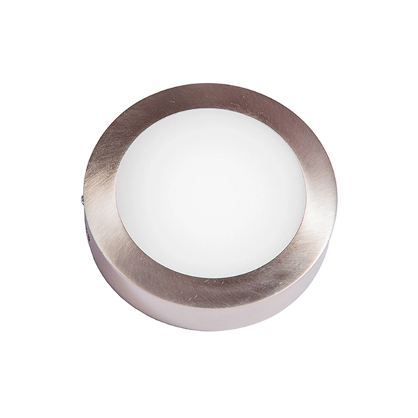 Aplique Plafon Techo Redondo Frio 6W Plata