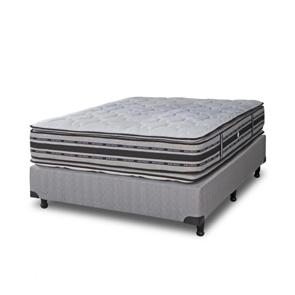 COLCHON Y SOMMIER ARCOIRIS RESORTES PACIFIC CON DOBLE PILLOW 200X160