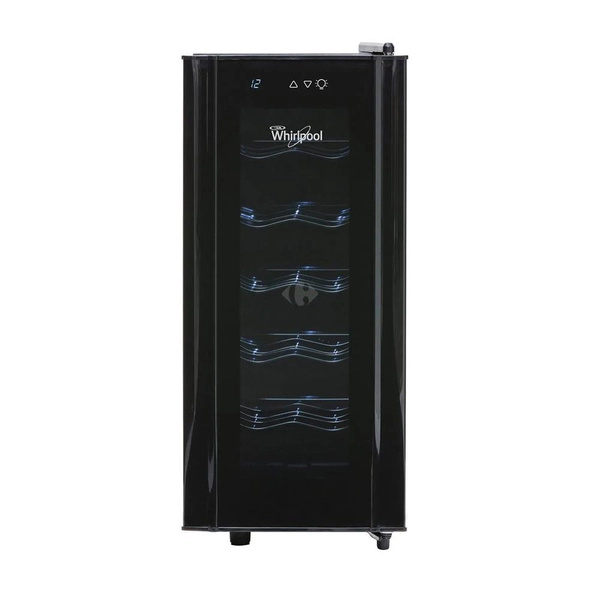 CAVA DE VINOS WHIRLPOOL WZC12ABDIM PARA 12 BOTELLAS 12 A 18 GRADOS NEGRA