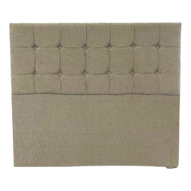 Respaldo Sommier King 2 metros Chenille Capitone Cuadrado Color Beige