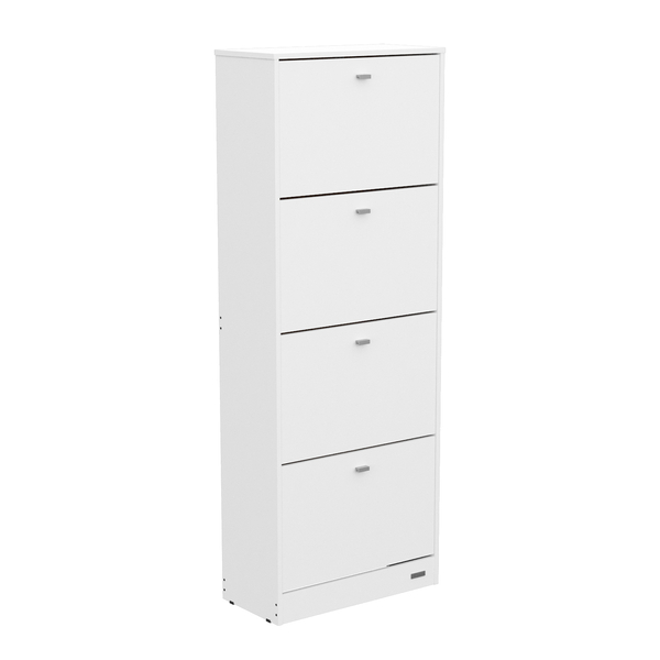 Zapatero Botinero Mosconi 4 Puertas Melamina 24 Pares 158x37x10 cm